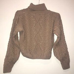 Cropped knit sweater